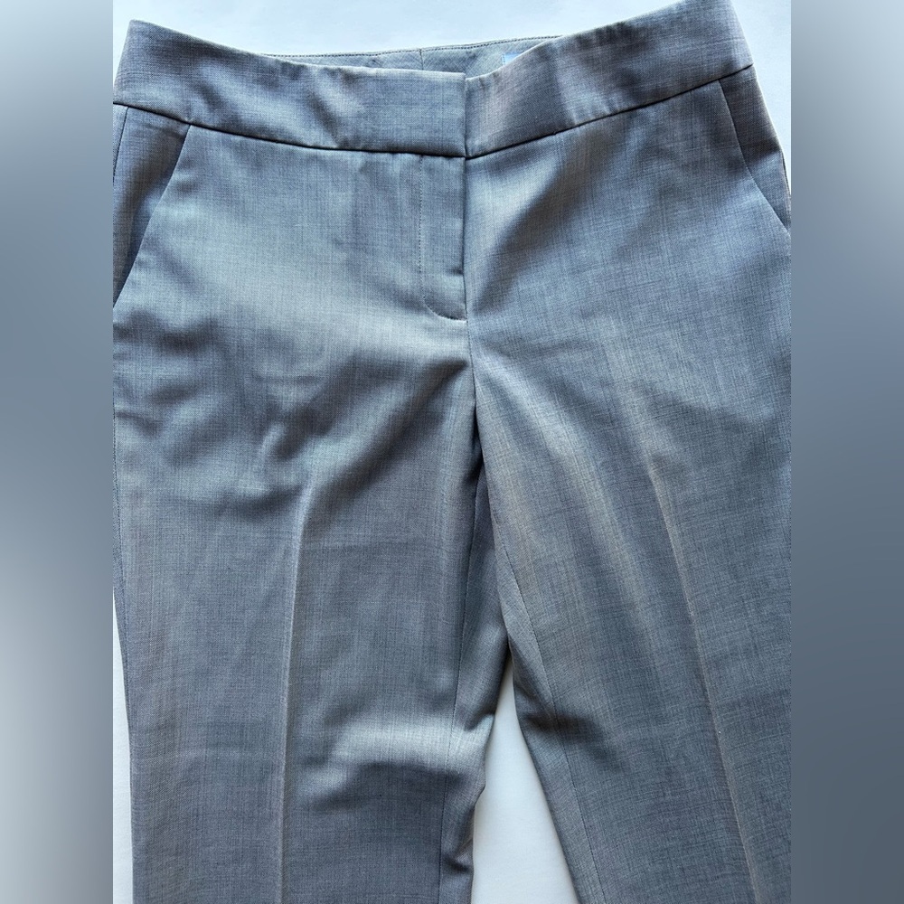 New Classiques Entier Gray Women's Trousers size 8 100% wool /laine - Picture 2 of 10